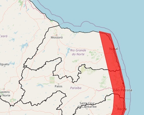 Inmet atualiza alerta de chuvas intensas no RN para “grande perigo”