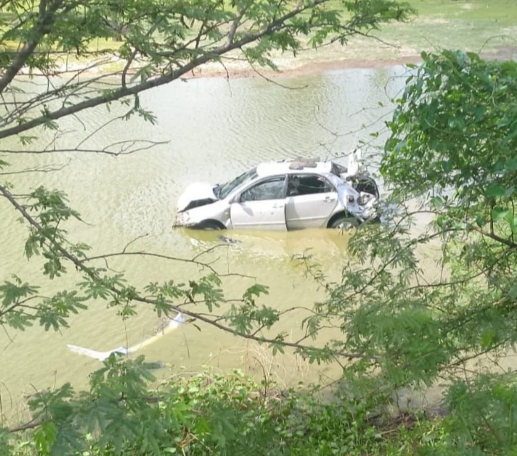 Policial militar resgata mulher e duas crianças de carro submerso no RN