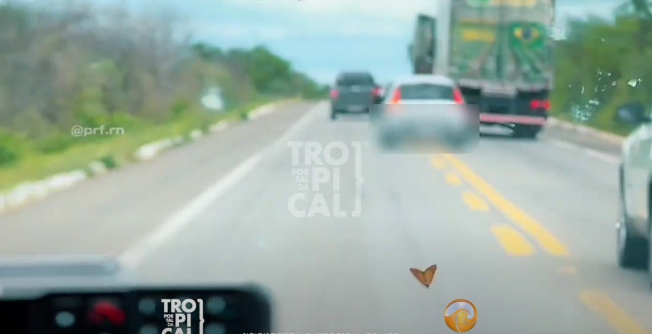 VÍDEO: PRF flagra ultrapassagem proibida e quase acidente na BR-304 em Mossoró