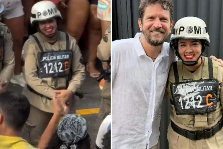Polícia ganha homenagem do cantor Saulo e viraliza: “Você fez meu Carnaval hoje”