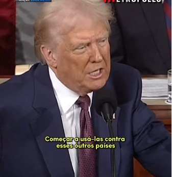VÍDEO: Trump cita novas tarifas ao Brasil durante discurso no Congresso dos EUA