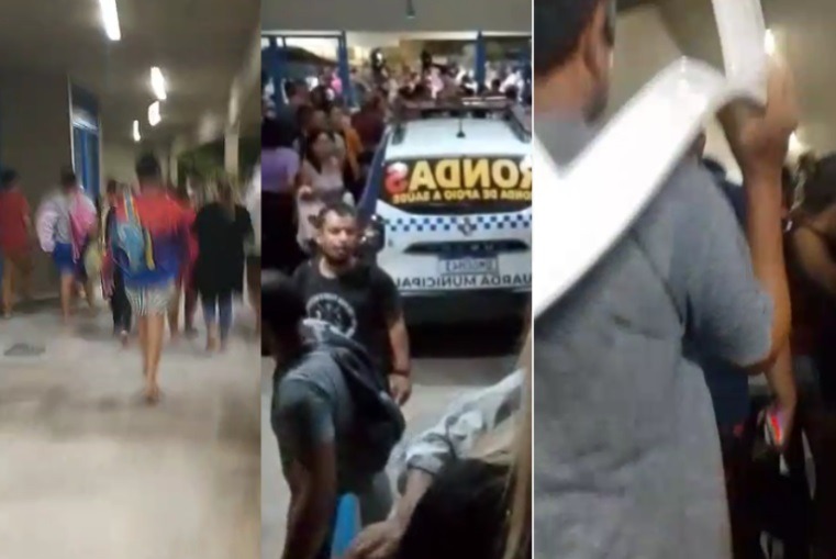 Criminosos tentam assaltar população em fila no Ginásio Nélio e provocam tumulto; ASSISTA