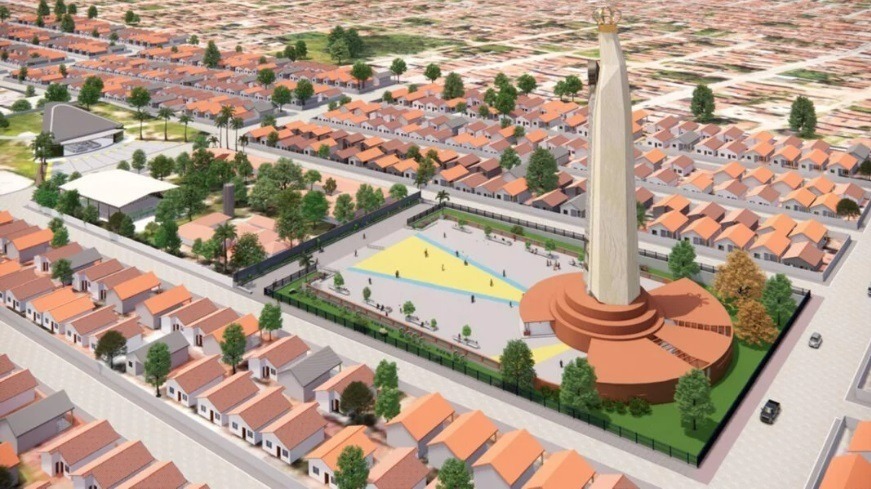 Montagem da estátua de Nossa Senhora de Fátima deve ser concluída até maio
