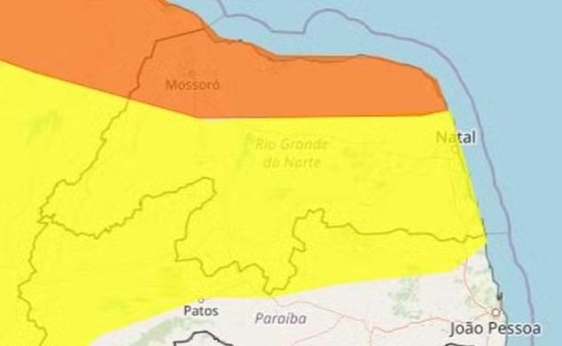 Todas as cidades do RN entram em novos alertas de chuvas intensas do Inmet