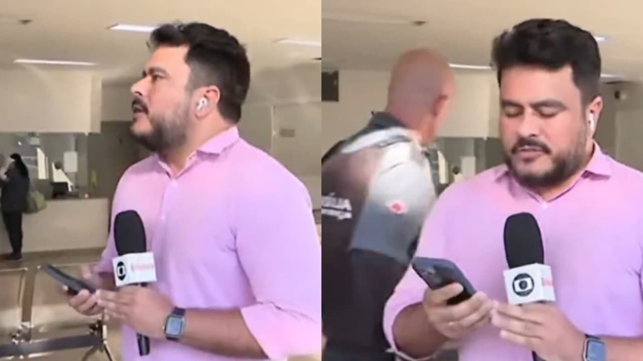 VÍDEO: Repórter da Globo dá "fecho" ao vivo em vigilante de hospital
