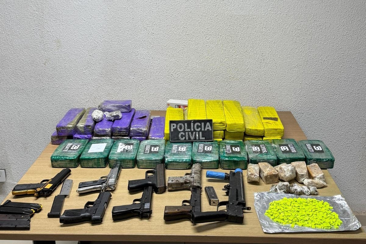Operação conjunta apreende drogas e armas avaliadas em R$ 2 milhões em Natal, João Pessoa e Recife