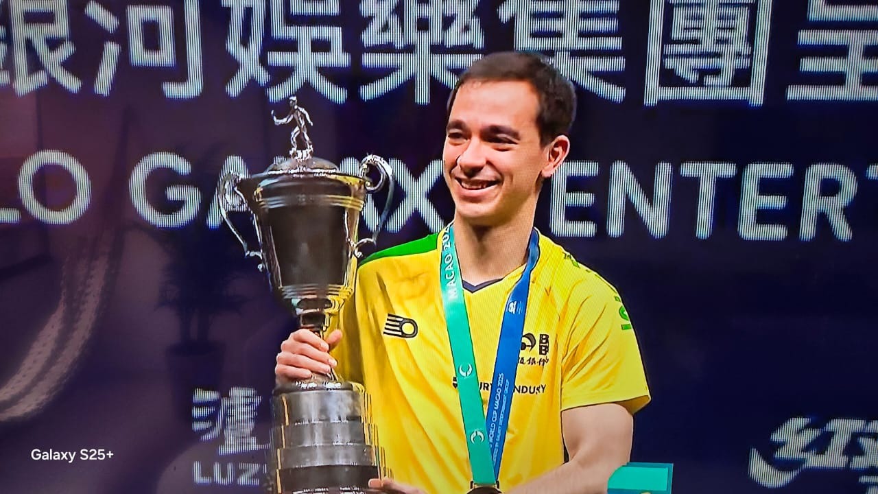 Brasileiro ganha título inédito na Copa do Mundo de Tênis de Mesa