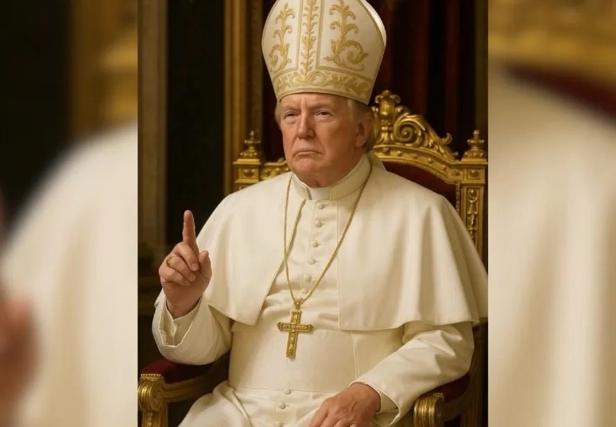 Trump posta foto “vestido” como papa nas redes sociais