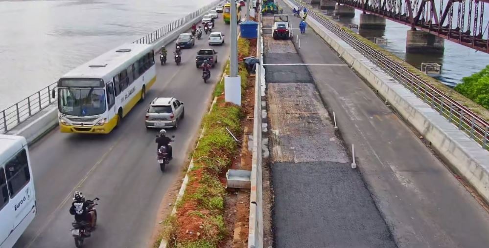Obras na ponte de igapó fecham faixas e exigem atenção dos motoristas
