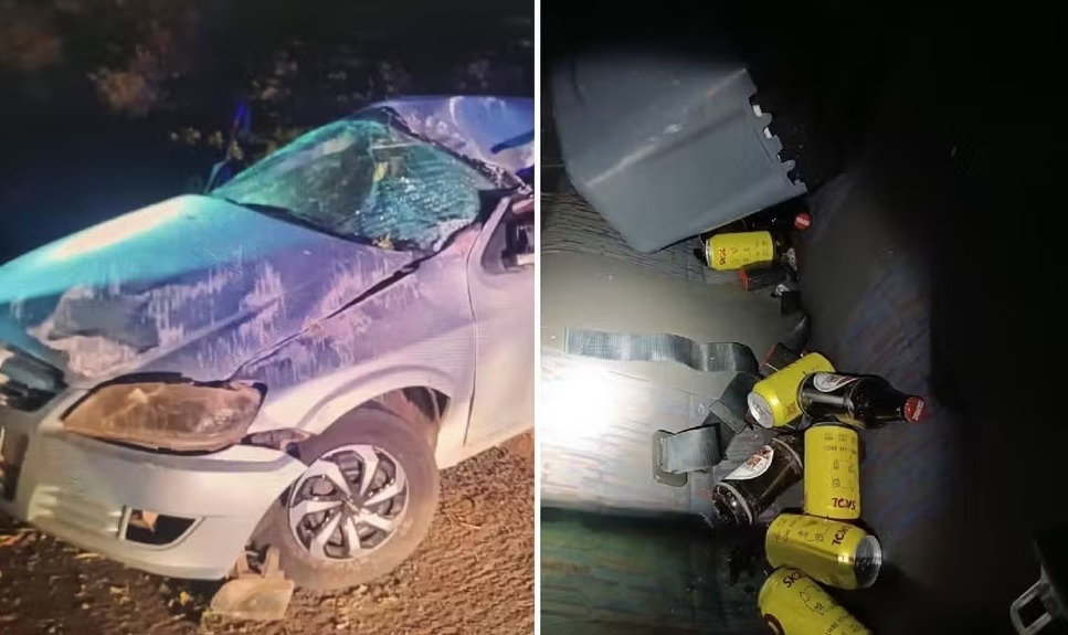 Motorista morre e passageiro fica ferido após capotamento de carro na BR-304