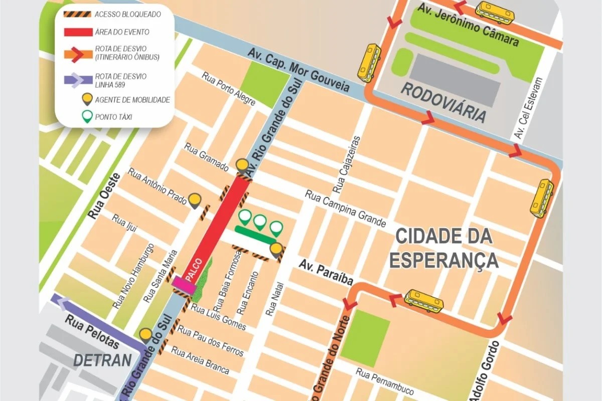 São João de Natal: STTU interdita trecho da Av. Rio Grande do Sul e altera itinerário de ônibus na Zona...