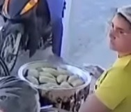 VÍDEO: Mulher leva tiro na cabeça enquanto fritava pastel no RN