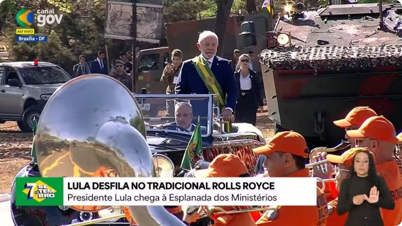 Sem ministros do STF e com Motta, Lula participa do desfile do 7 de Setembro