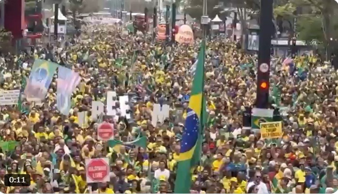 VÍDEO: Manifestantes lotam Avenida Paulista em apoio a Bolsonaro e pedem anistia