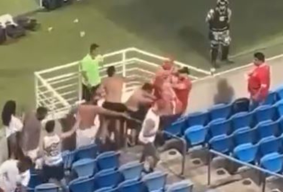 VÍDEO: Torcedores de América-RN e Santa Cruz brigam na Arena das Dunas