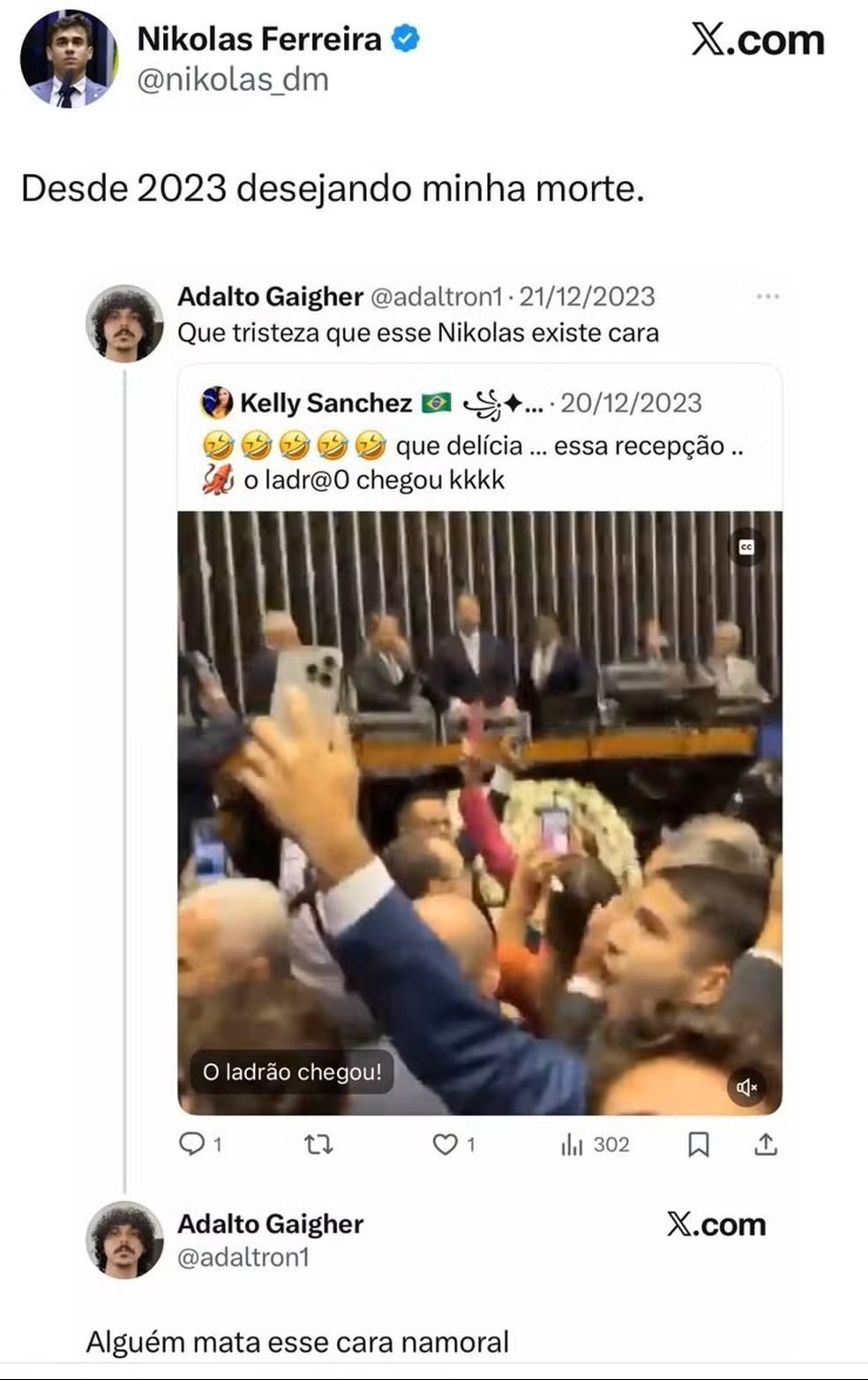 Estudante do ES é preso em flagrante pela PF por ameaçar matar deputado federal Nikolas Ferreira