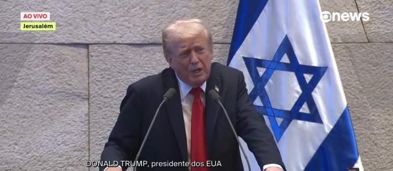 Trump discursa no Parlamento de Israel e fala do 'fim da era do terror' no Oriente Médio
