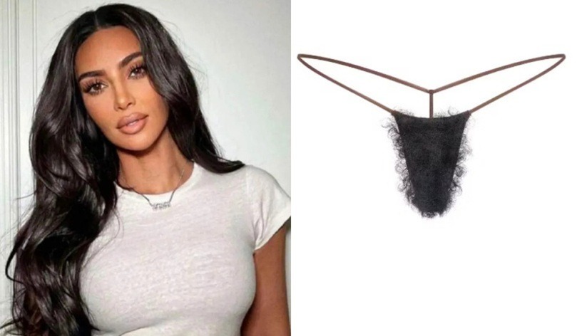 Kim Kardashian lança calcinha com pelos pubianos de mentira; peça custa quase 200 reais