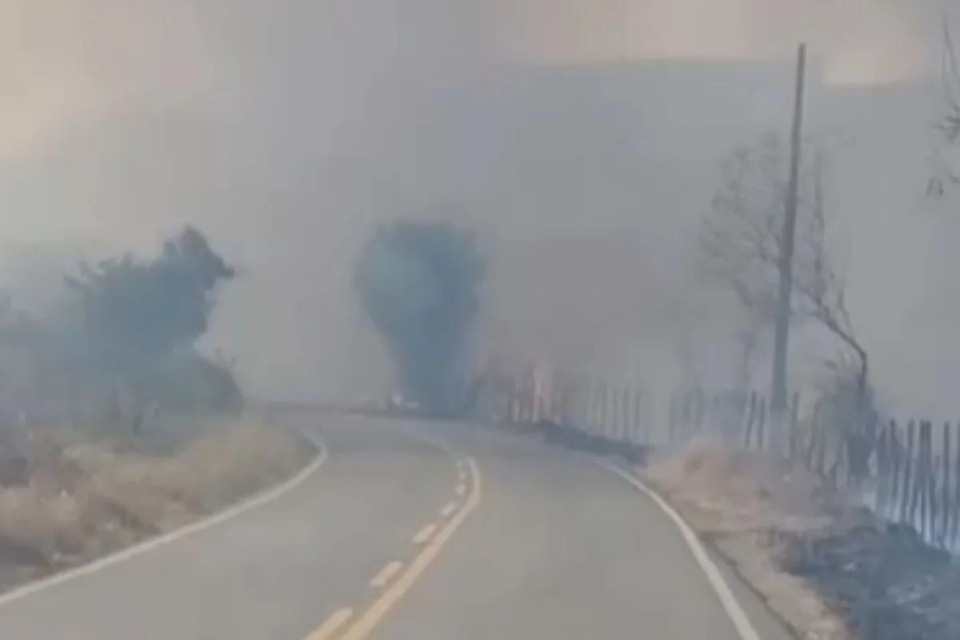 Bombeiros controlam incêndio florestal de grandes proporções em São Miguel