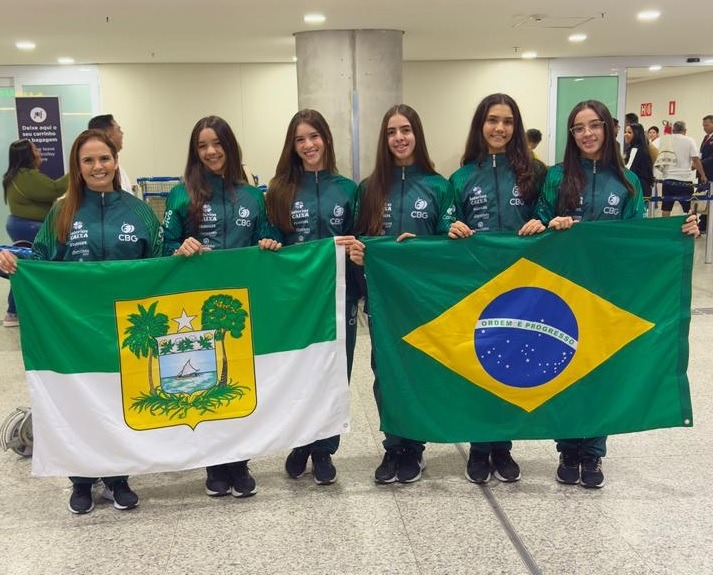 Atletas da AGINAT já estão na Argentina para representar o Brasil no Sul-Americano de Ginástica Rítmica