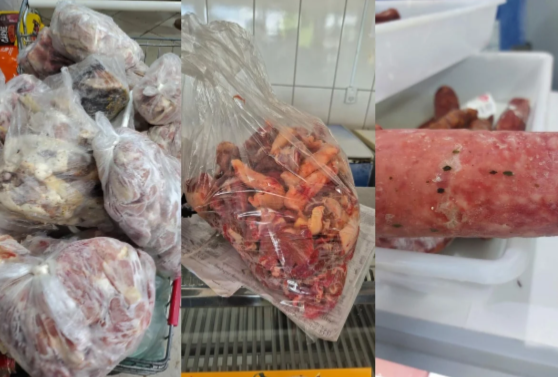 Fiscalização apreende carne vencida há 3 anos em supermercado