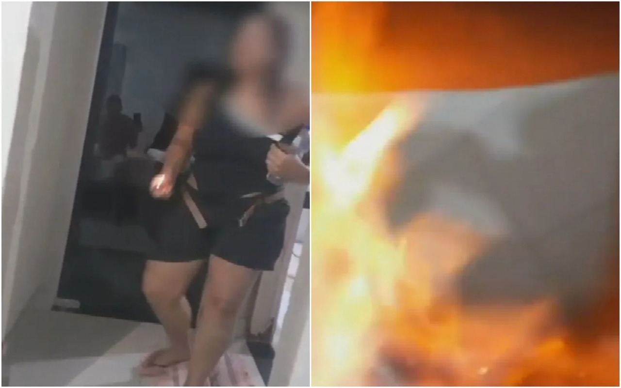 Crise de ciúmes: mulher é presa após esfaquear e atear fogo em companheiro