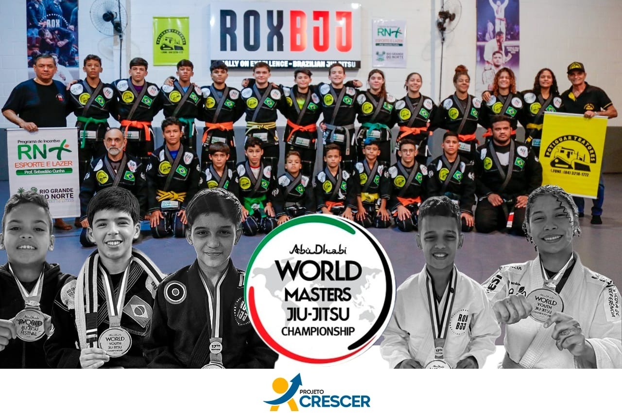 Atletas potiguares do Projeto Crescer trazem de Abu Dhabi títulos mundiais de Jiu-Jitsu para o RN