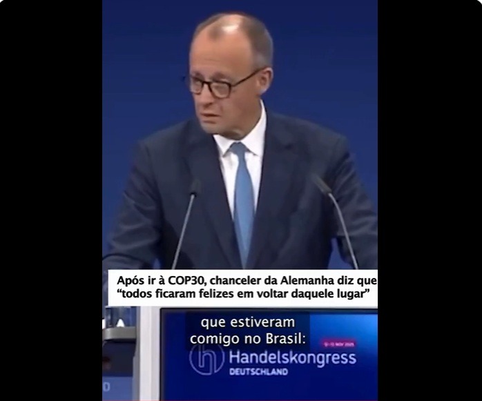 VÍDEO: Após ir à COP30, chanceler da Alemanha diz que ‘todos ficaram felizes em voltar daquele lugar’