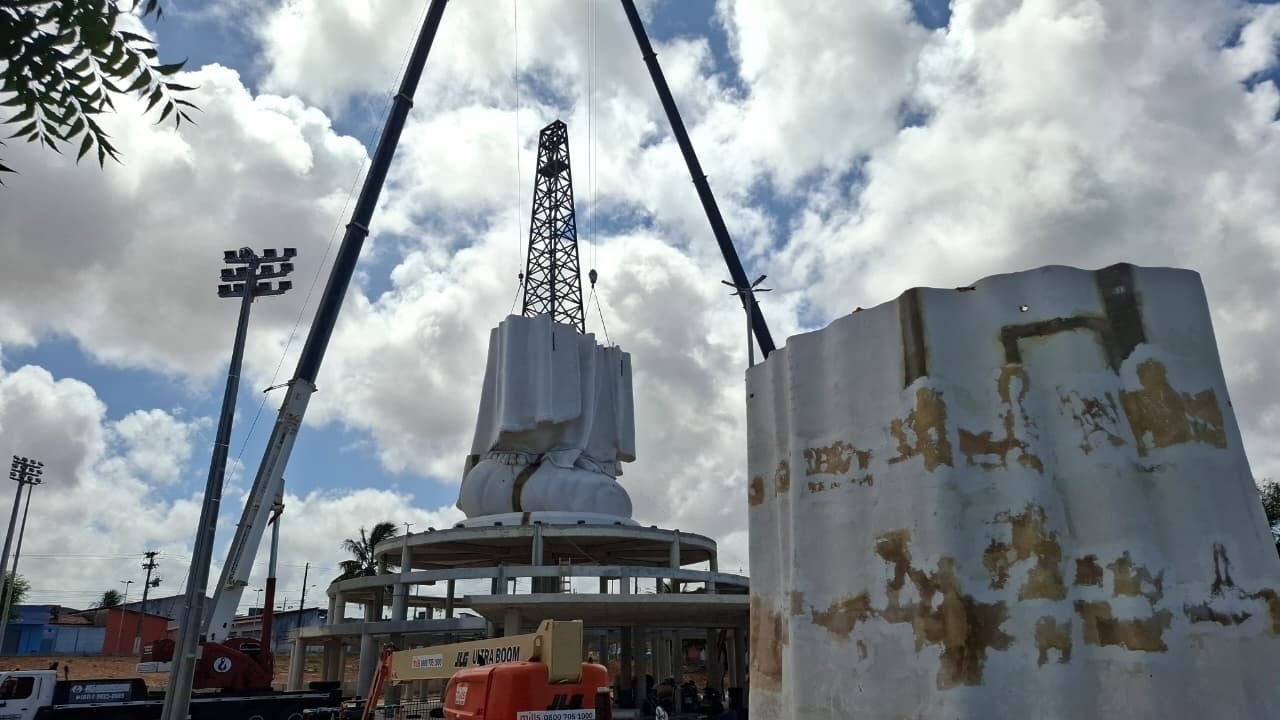 Estátua de Nossa Senhora de Fátima deverá ser finalizada até janeiro do próximo ano