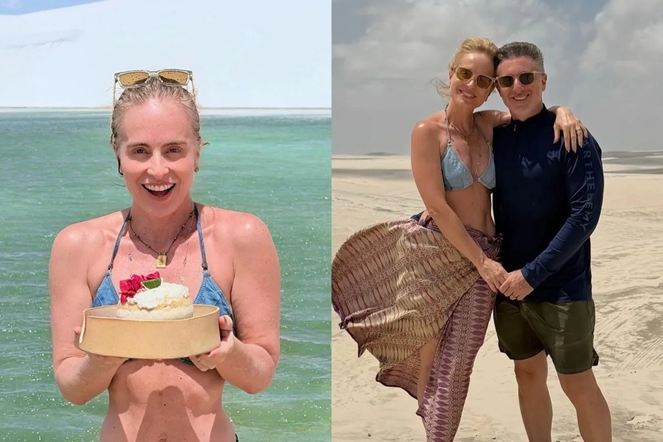 Angélica publica fotos de aniversário com direito a topless