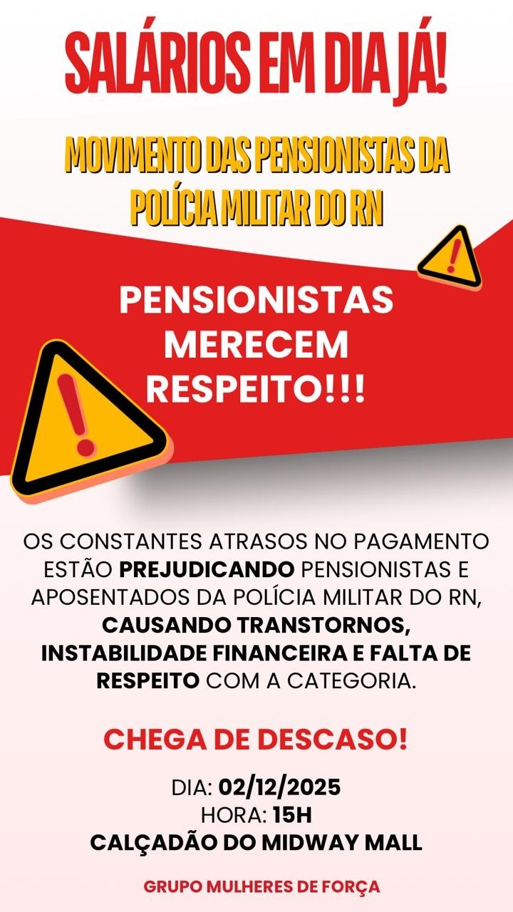 Pensionistas da PM fazem protesto contra atraso nos pagamentos do Governo