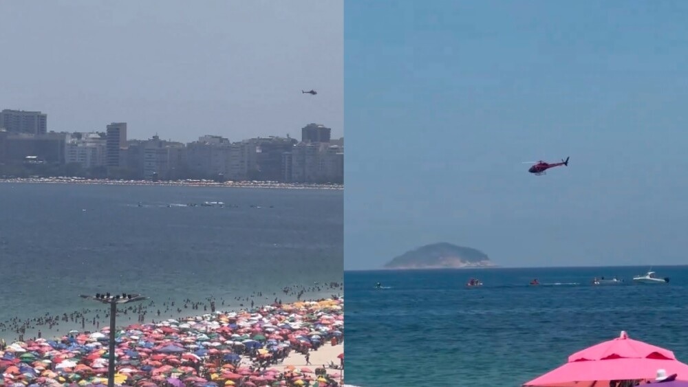 Piloto que morreu após queda de avião na Praia de Copacabana fazia primeiro voo com propaganda; veja o momento do...