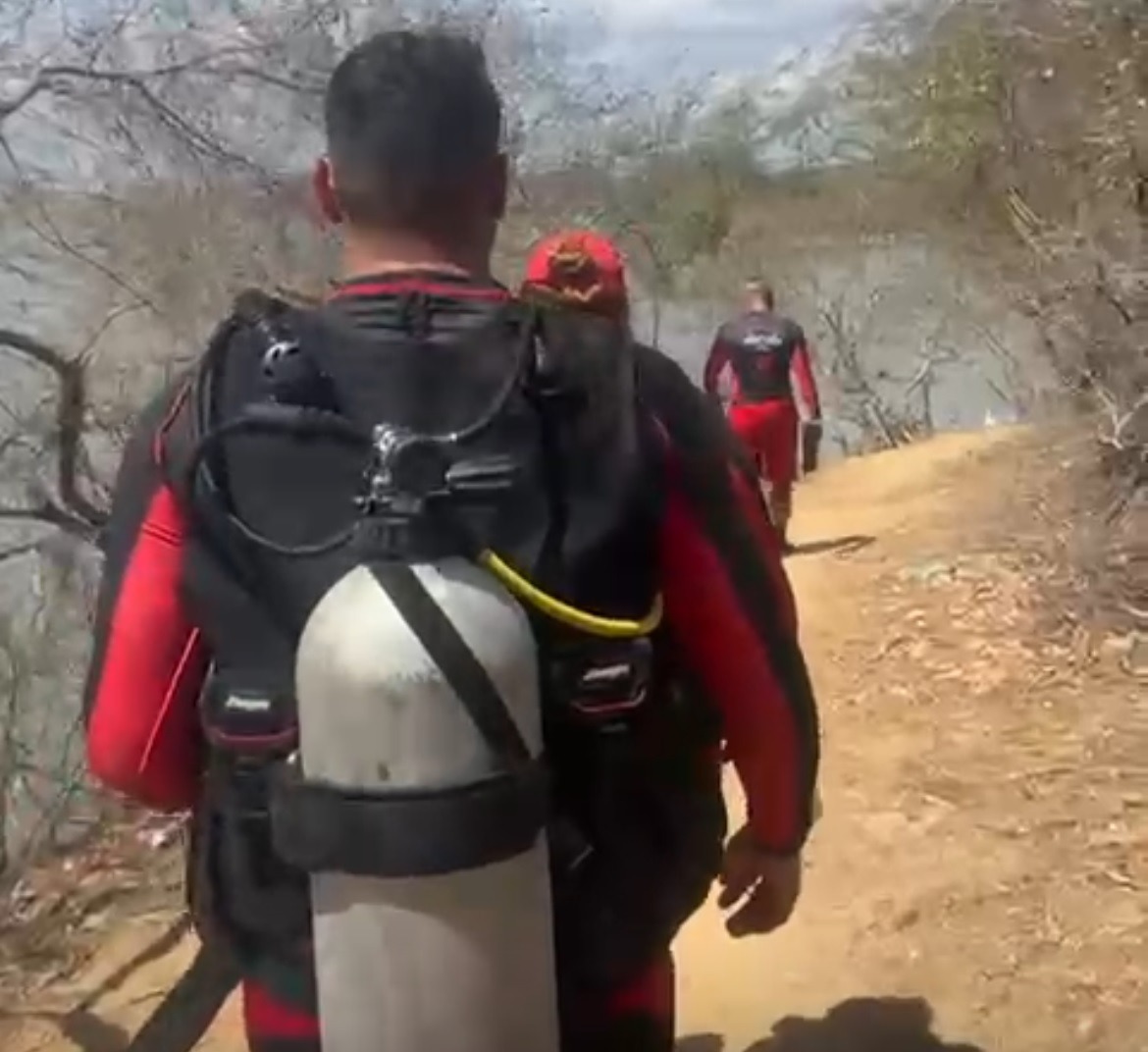 Bombeiros encontram corpo de jovem desaparecido em barragem de São Paulo do Potengi