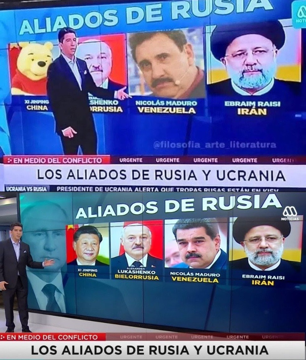 Imagem que mostra TV chilena confundindo Ratinho com Nicolás Maduro é montagem