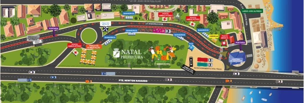 Mapa da prévia de Carnaval na Avenida Alegria é divulgado; confira
