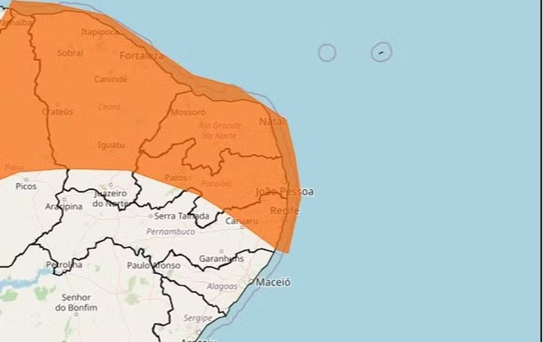 Inmet emite novo alerta de chuvas intensas para o RN