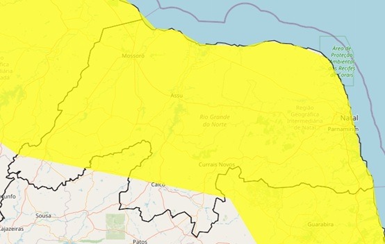 Inmet publica novo alerta de chuvas intensas para 153 cidades do RN; confira lista