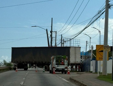 Acidente provoca bloqueio total na marginal da BR-101 no sentido Natal