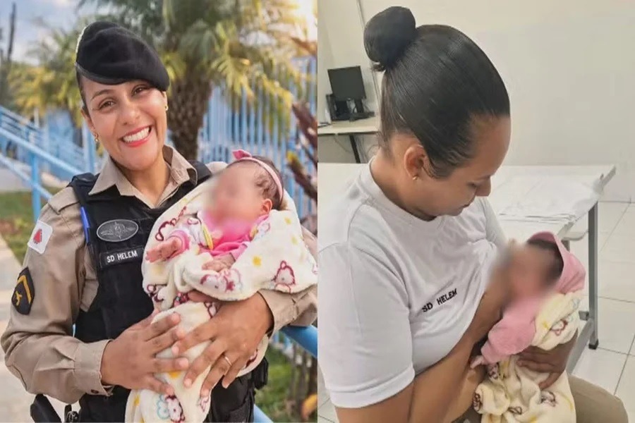 Policial amamenta e salva recém-nascida achada em mata