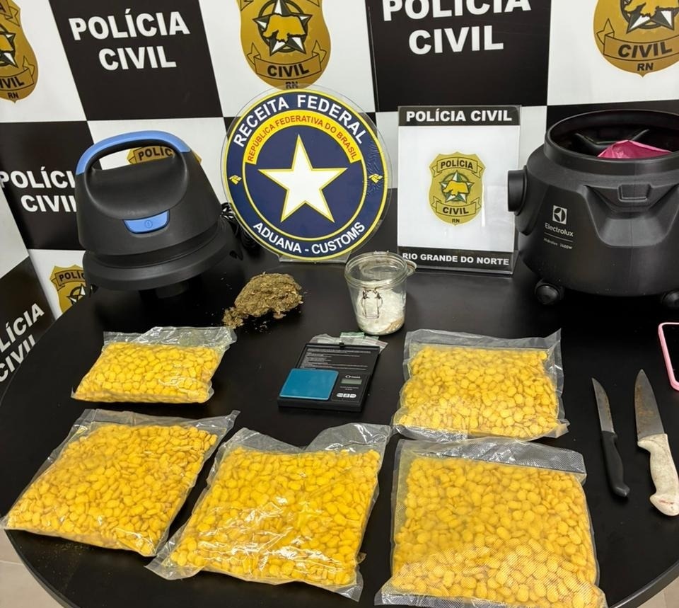 Maior apreensão de ecstasy avaliado em R$ 270 mil chega pelos Correios e termina em prisão no RN