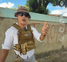 Homens atiram em momento que vereador grava vídeo em Mossoró