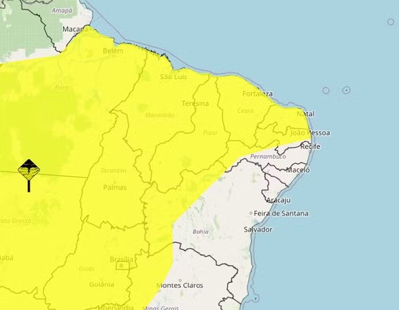 Inmet emite novo alerta de chuvas intensas para todo o RN nesta terça (17)