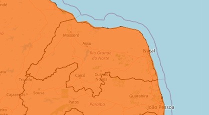 Inmet alerta para perigo de chuvas intensas com até 100 mm para todo o RN