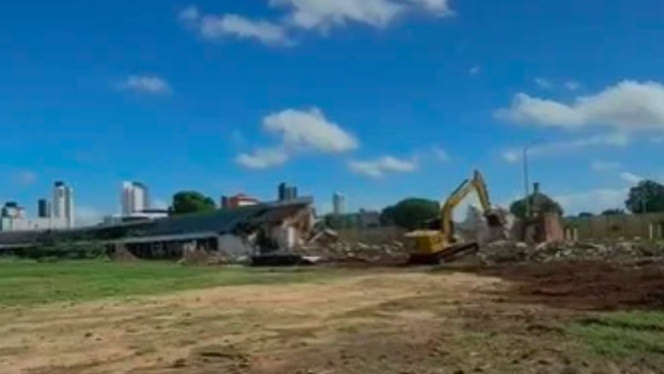 Nogueirão começa a ser demolido para construção de nova arena em Mossoró