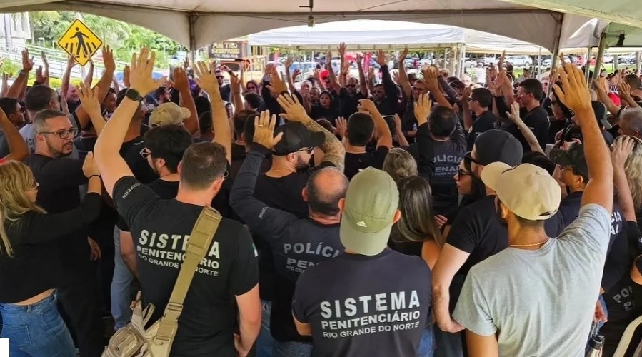 Policiais penais vão às ruas nesta sexta em Natal e pressionam Governo do RN por reajuste e auxílio atrasado