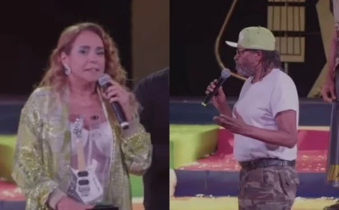 VÍDEO: Daniela Mercury causa climão ao insinuar que cantor Edson Gomes bate na esposa