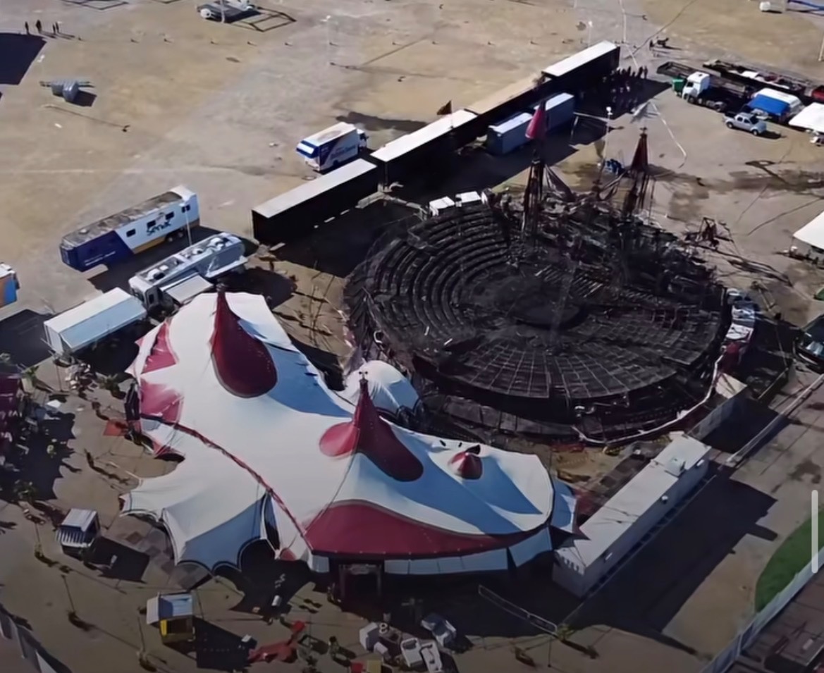 VÍDEO: Imagens aéreas mostram destruição no Circo do Tirullipa