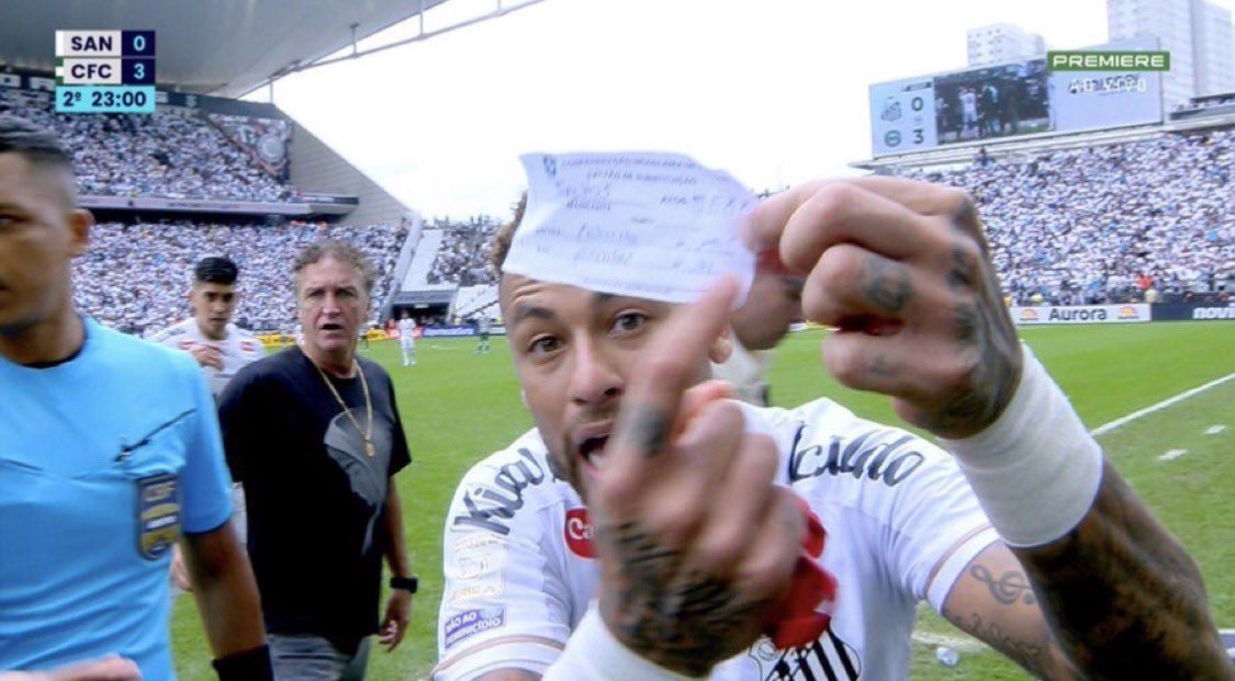 Erro de arbitragem revolta Neymar em derrota do Santos: “Uma vergonha”