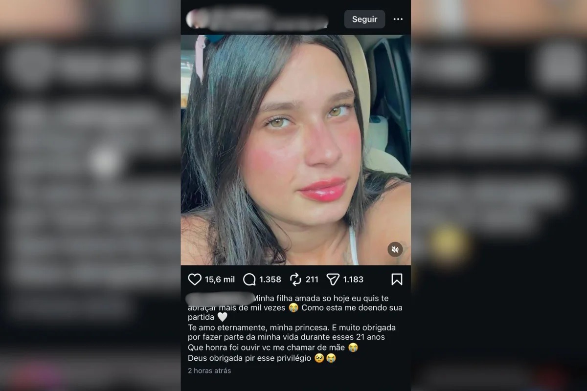 "Está me doendo sua perda", desabafa mãe de jovem que morreu em salto