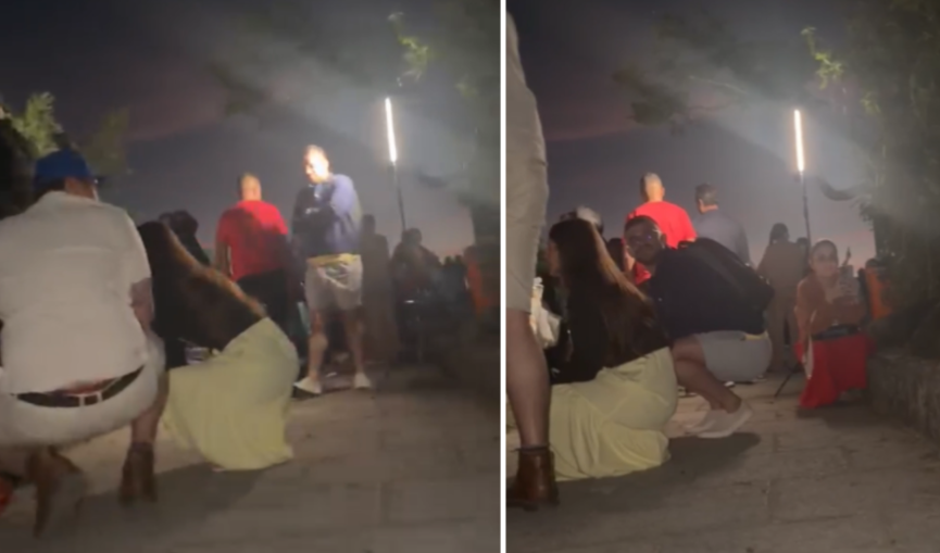 Turistas ficam presos em mirante durante tiroteio